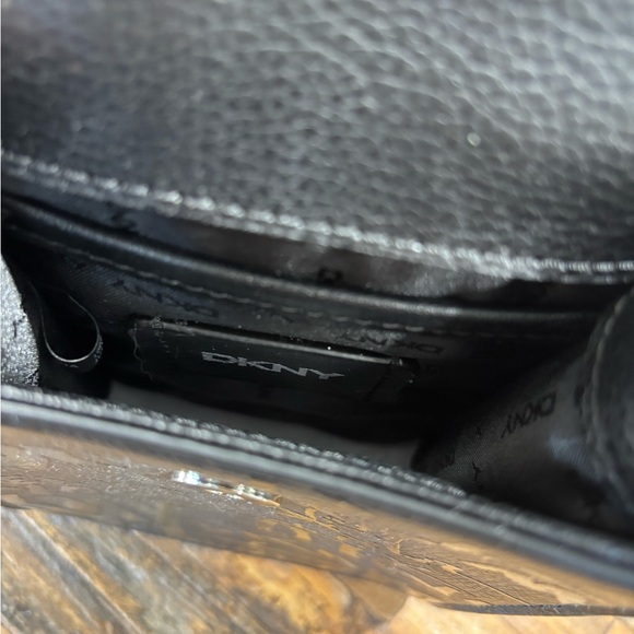 DKNYC Black Crossbody Bag with Silver Accents - Picture 5 of 6